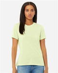 BELLA + CANVAS 6413 Spring Green Triblend — on model front