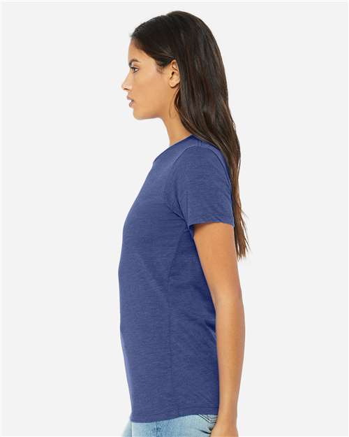 BELLA + CANVAS 6413 True Royal Triblend — on model side