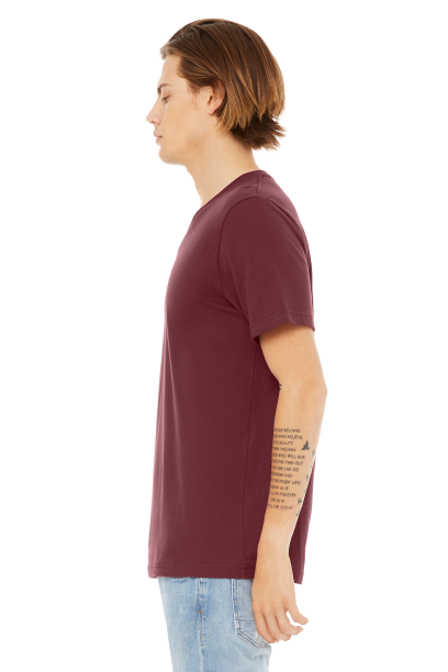 Unisex Jersey Short-Sleeve V-Neck T-Shirt - Maroon