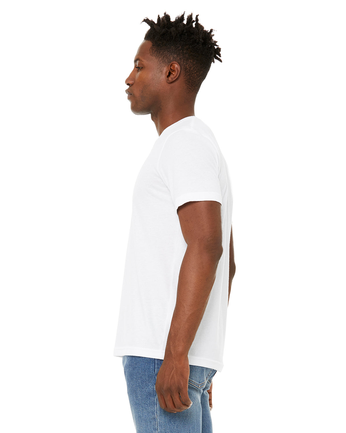 Unisex Sueded T-Shirt - Solid White Blend