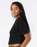 BELLA + CANVAS 6482 Black — on model side
