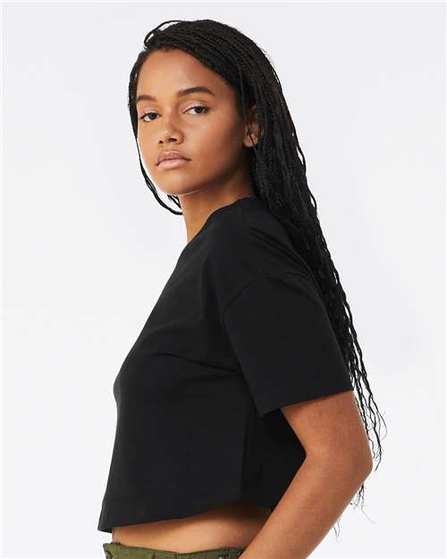 BELLA + CANVAS 6482 Black — on model side
