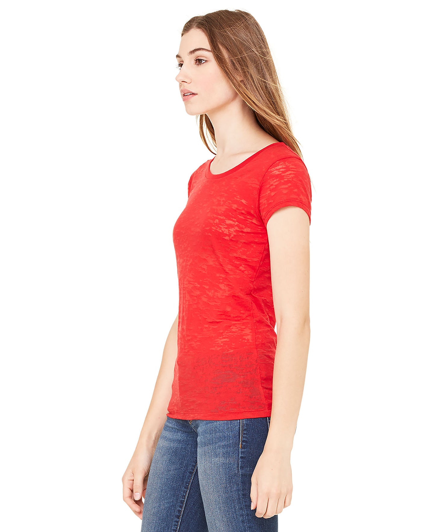 Women's Burnout Tee - Red