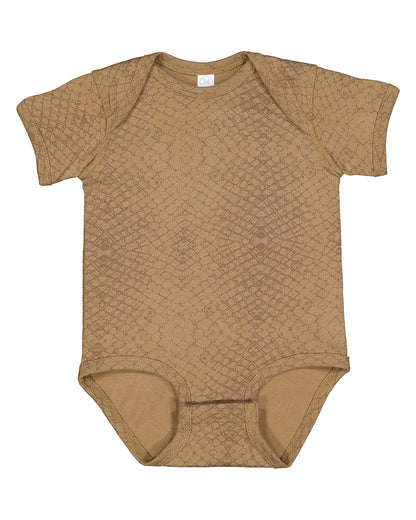 Infant Fine Jersey Bodysuit - Brown Reptile