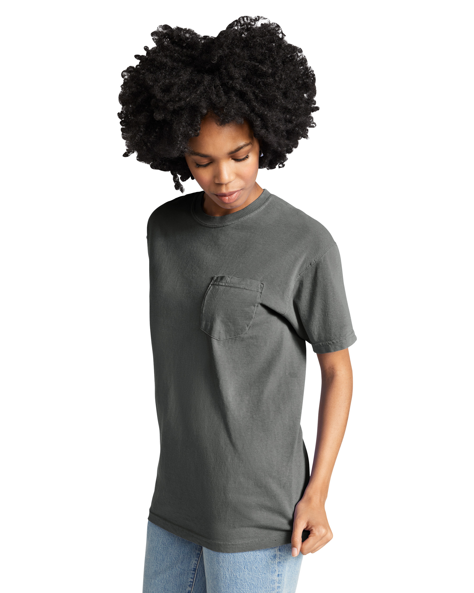 Unisex Heavyweight RS Pocket T-Shirt - Pepper