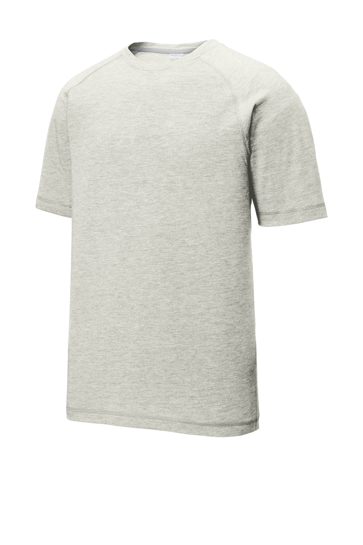 Unisex PosiCharge Tri-Blend Wicking Raglan Tee - Light Gray Heather