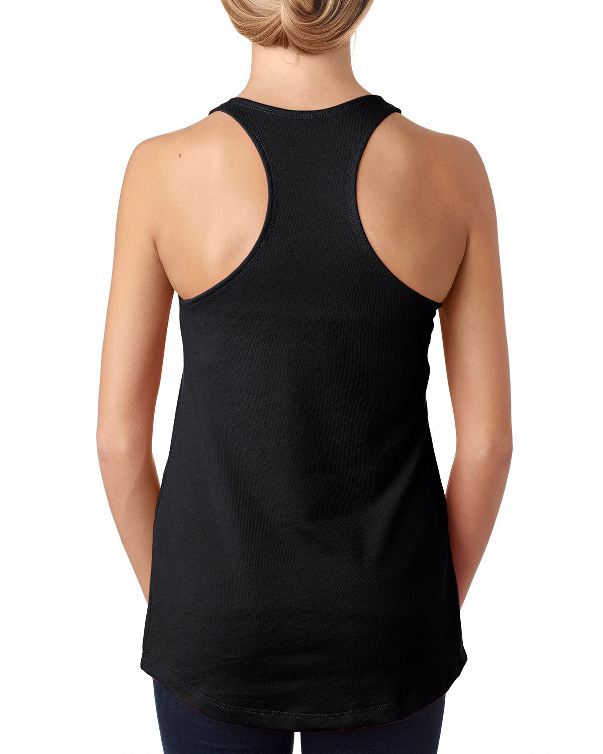 Women's French Terry Racerback Tank - Black