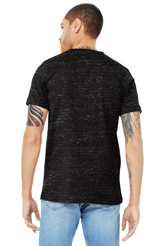 Unisex Jersey Short-Sleeve V-Neck T-Shirt - Charcoal Black Slub