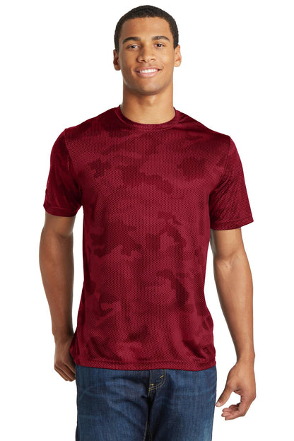 Unisex CamoHex Tee - Deep Red