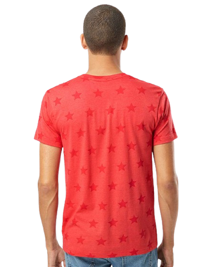 Unisex Star Print T-Shirt - Red Star
