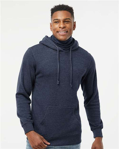 J. America 8879 True Navy Heather — on model front