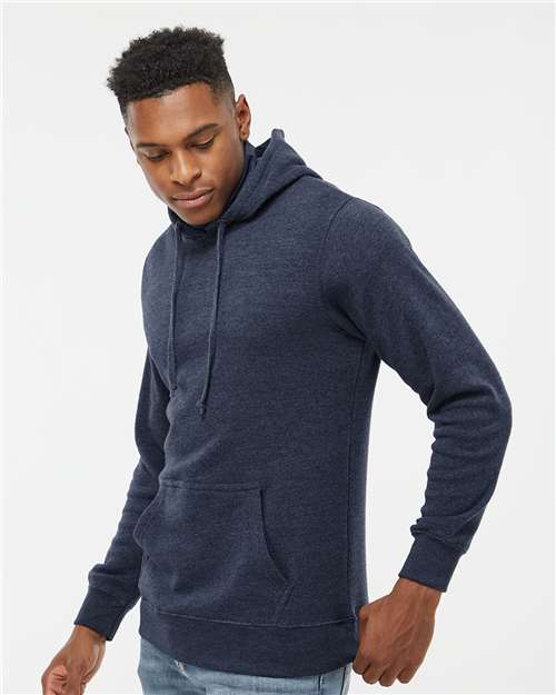 J. America 8879 True Navy Heather — on model side