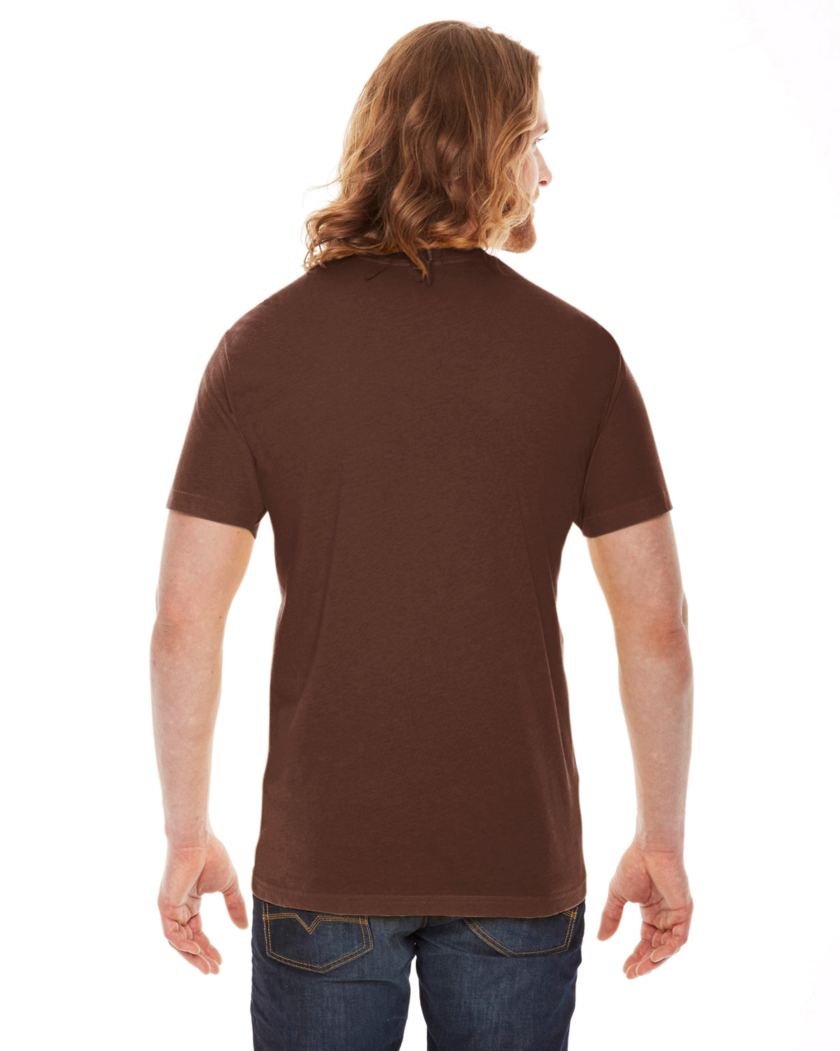 Unisex Poly-Cotton USA Made Crewneck T-Shirt - Brown