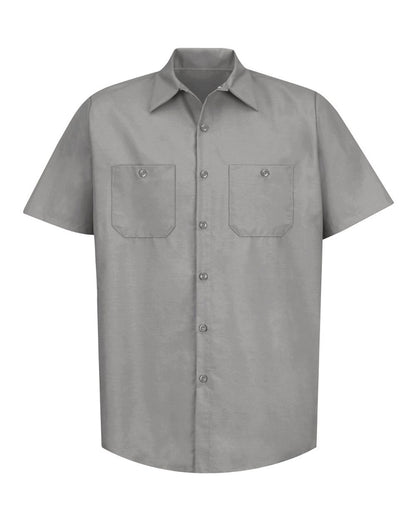 Industrial Short Sleeve Work Shirt - Light Gray