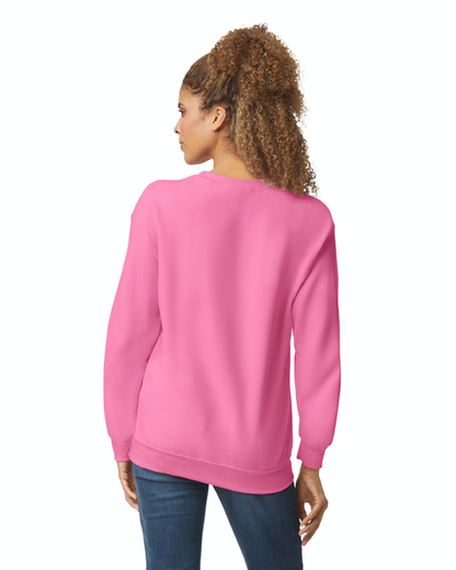 Unisex Heavy Blend���  50/50 Fleece Crew - Safety Pink