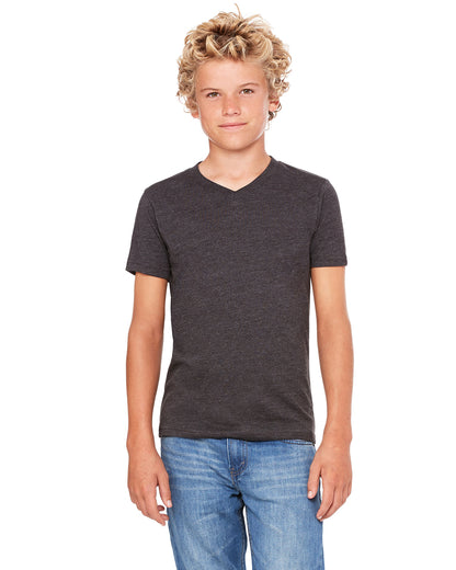 Youth Jersey Short-Sleeve V-Neck T-Shirt - Heather Dark Gray