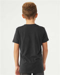BELLA + CANVAS 3413Y Solid Dark Grey Triblend — on model back