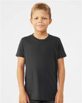 BELLA + CANVAS 3413Y Solid Dark Grey Triblend — on model front