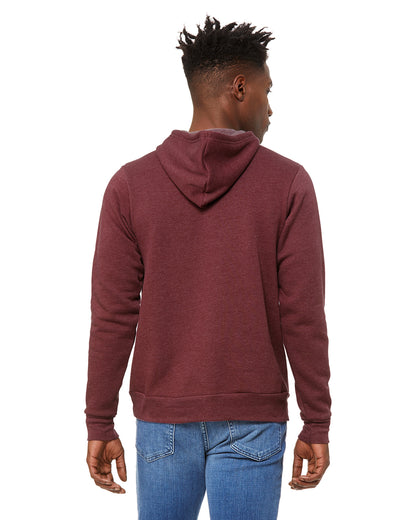 Unisex Sponge Fleece Pullover Hoodie - Heather Maroon