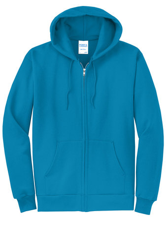 Unisex Core Fleece Full-Zip Hoodie - Neon Blue