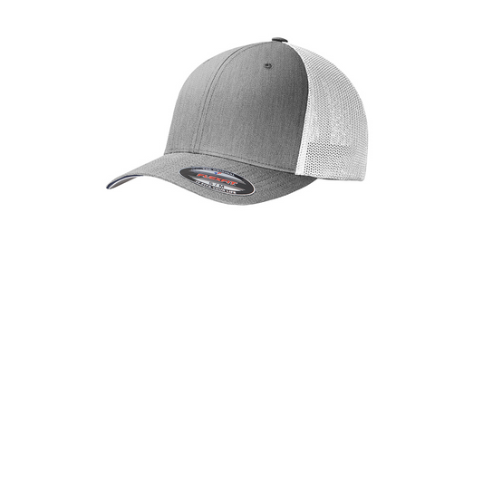 Flexfit Mesh Back Cap - Heather Gray / White