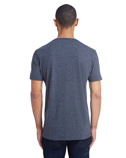 Unisex Lightweight V-Neck T-Shirt - Heather Navy