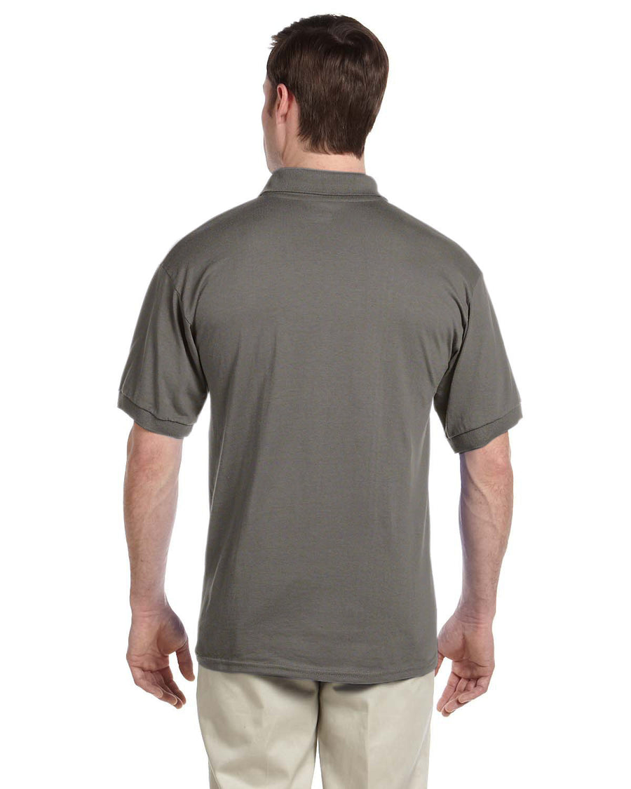 Unisex 50/50 Jersey Polo with Pocket - Graphite Heather