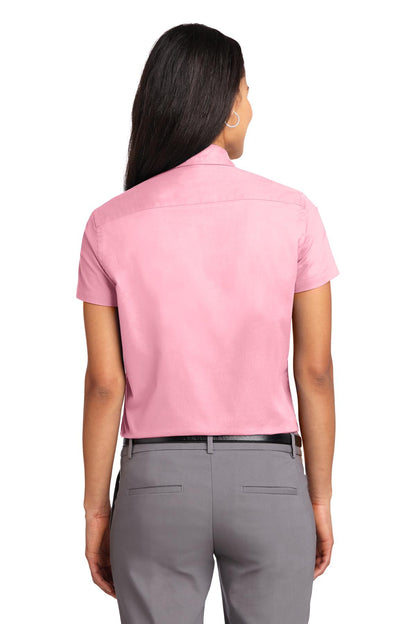 Women's Short Sleeve Easy Care Shirt - Light Pink