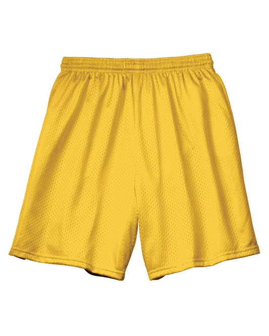 Unisex Seven Inch Inseam Mesh Short - Gold