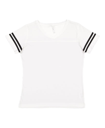 Women's Football T-Shirt - White / Black