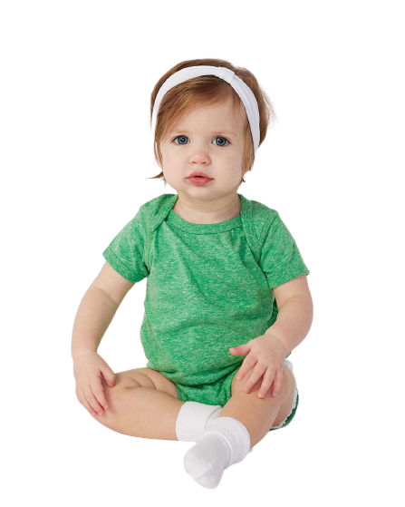 Infant Harborside Melange Bodysuit - Green Melange