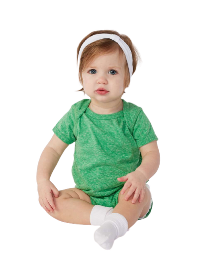 Infant Harborside Melange Bodysuit - Green Melange