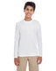 UltraClub 8622Y - Youth Cool & Dry Performance Long-Sleeve Top - White