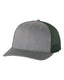 Richardson 112 - Snapback Trucker Cap - Heather Gray / Dark Green