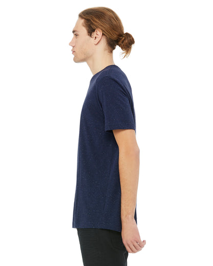 Unisex Poly-Cotton Short-Sleeve T-Shirt - Navy Speckled