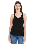 Women's Poly-Cotton Racerback Tank - Black