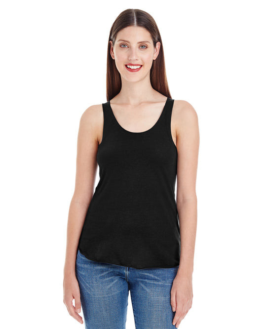 Women's Poly-Cotton Racerback Tank - Black