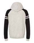 JERZEES 97CR Oatmeal Heather/ Black Ink — back