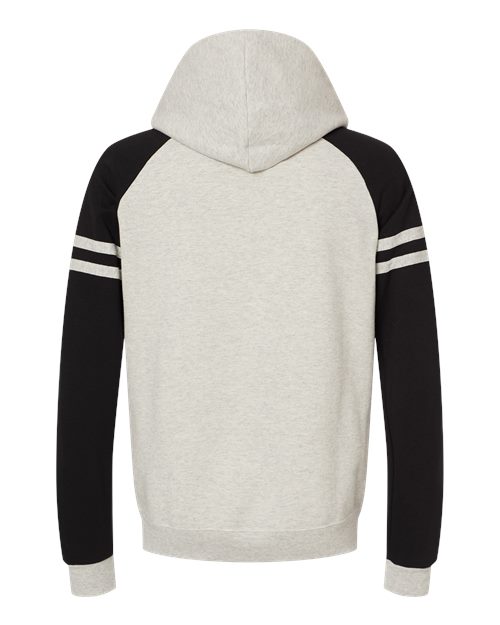 JERZEES 97CR Oatmeal Heather/ Black Ink — back