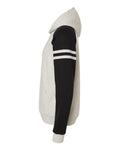 JERZEES 97CR Oatmeal Heather/ Black Ink — direct side