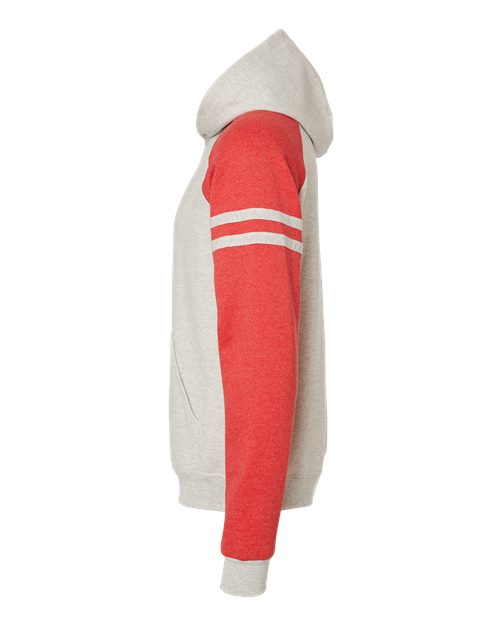 JERZEES 97CR Oatmeal Heather/ Fiery Red Heather — direct side