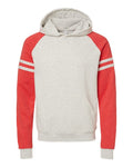 JERZEES 97CR Oatmeal Heather/ Fiery Red Heather — front
