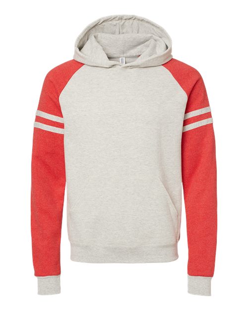 JERZEES 97CR Oatmeal Heather/ Fiery Red Heather — front