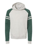 JERZEES 97CR Oatmeal Heather/ Forest Green Heather — front