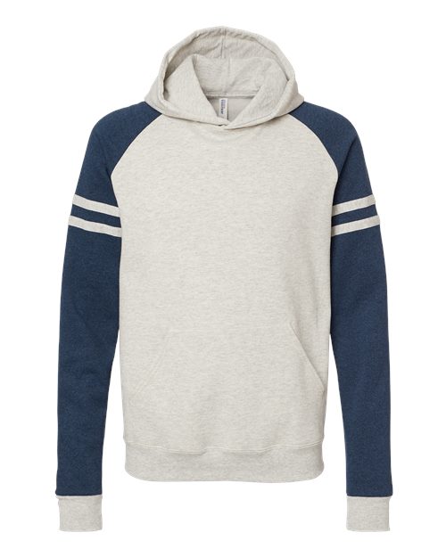 JERZEES 97CR Oatmeal Heather/ Indigo Heather — front