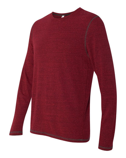 Long Sleeve Triblend T-Shirt - Red Heather Triblend