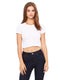 Bella + Canvas 6681 - Women's Poly-Cotton Crop T-Shirt - White
