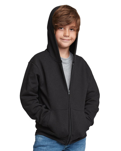 Youth Zip Hoodie - Black