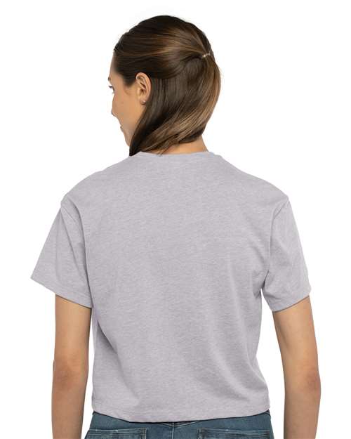 Next Level 1580 Heather Grey — on model back