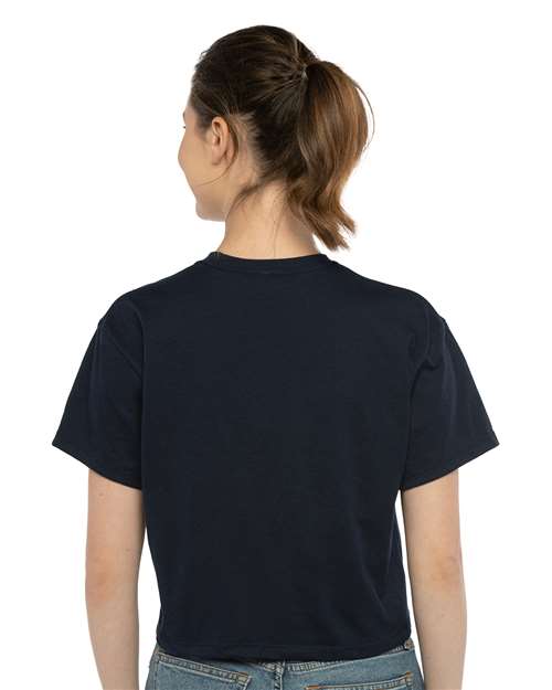 Next Level 1580 Midnight Navy — on model back